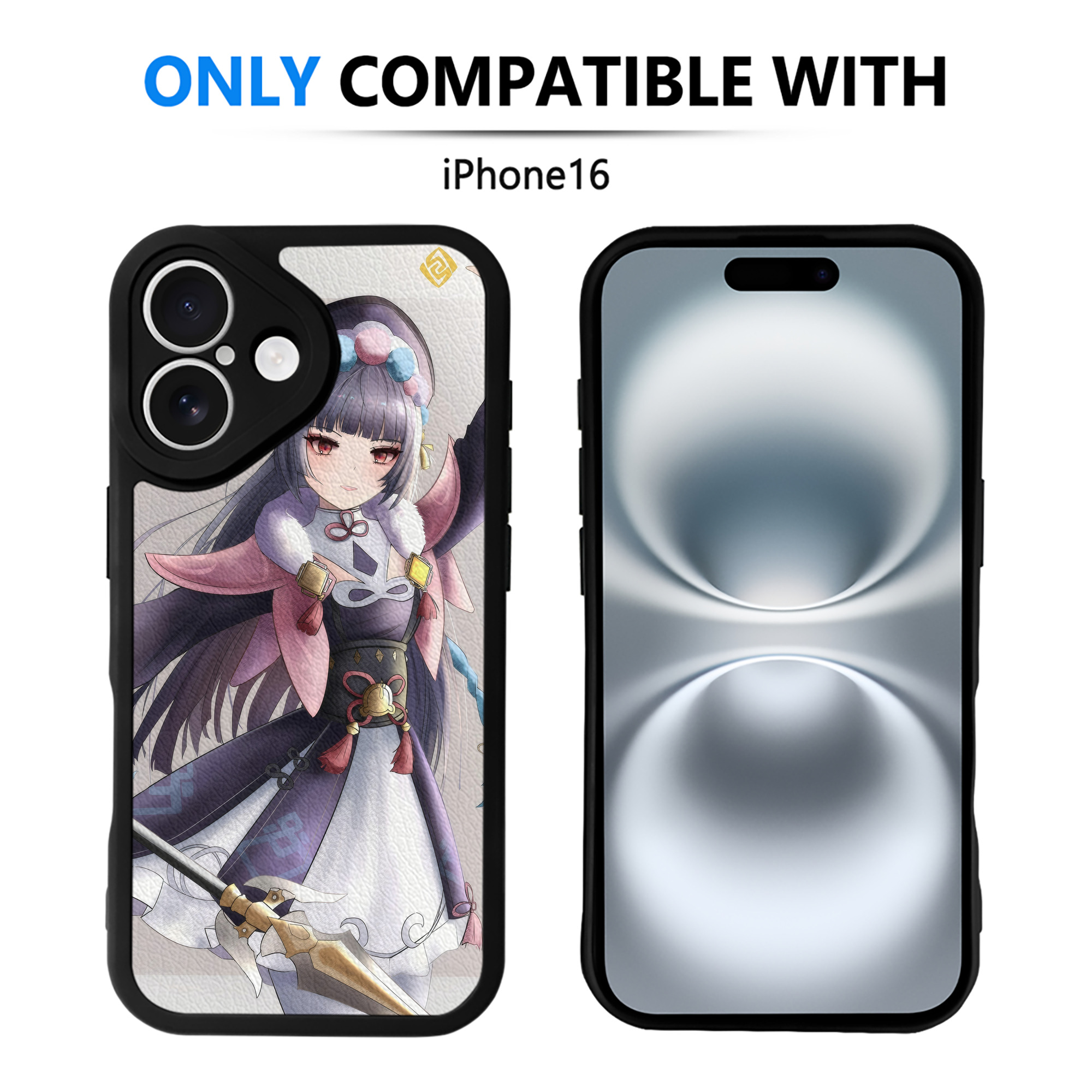 げんし神 genshin 【iPhone 16シリーズ対応】シリコンスマホケース（レザー調） 材質：シリコン